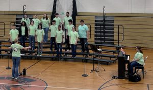the choir performing